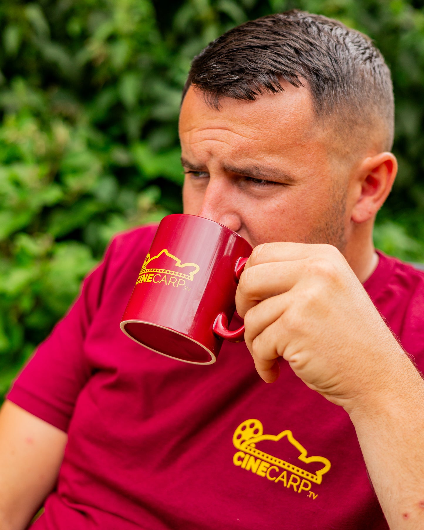 Big Carp Burgundy Mug
